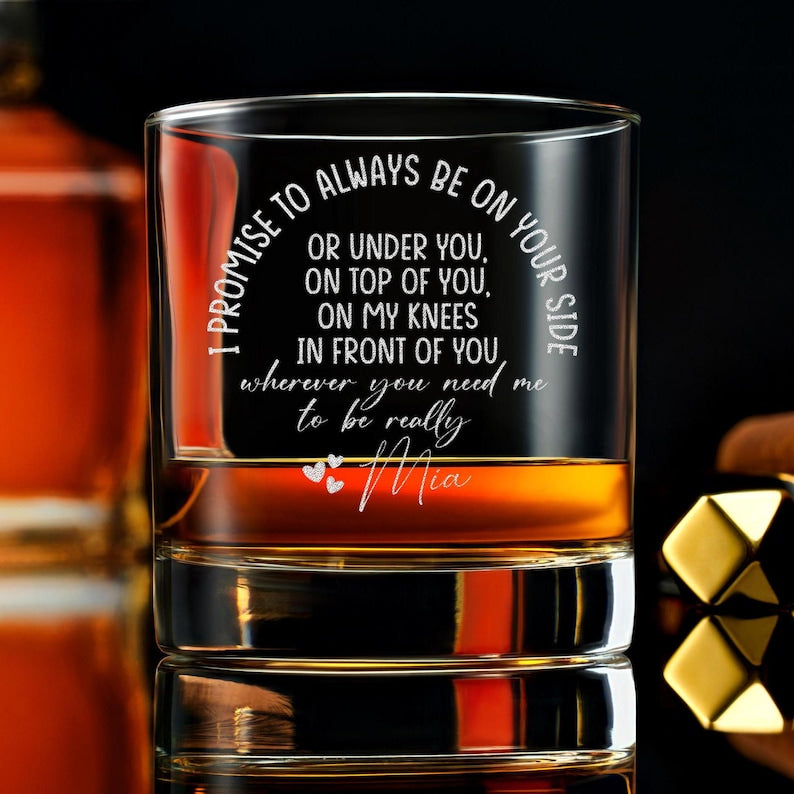 Custom Whiskey Rocks Glass Personalized Gift Box Anniversary Birthday Gift for Husband or Boyfriend