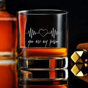 Custom Whiskey Rocks Glass You Are My Person Personalized Gift Box Anniversary Gift for Boyfriend or Him