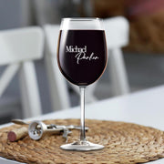 Custom Engraved Wine Glass Personalized Gift Anniversary Gift for Him or Her