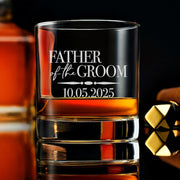 Personalized Father of the Groom Whiskey Glass Custom Wedding Gift Box Unique Gift for Him