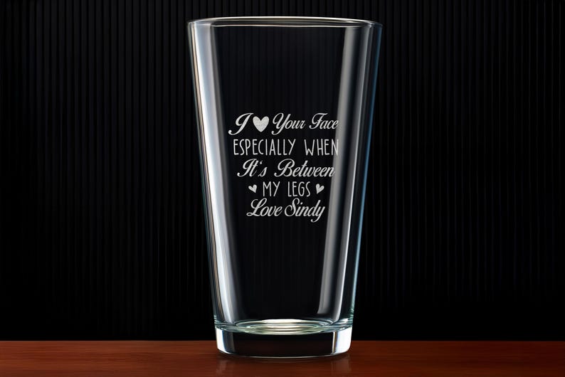 Custom Engraved Pint Beer Glass Personalized Retirement Christmas Gift for Him