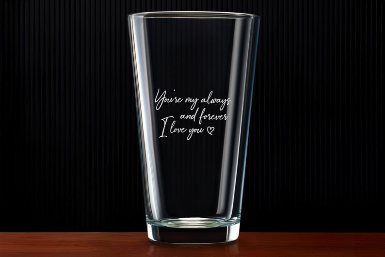 Custom Engraved Pint Beer Glass Personalized Gift Retirement Christmas Gift for Him