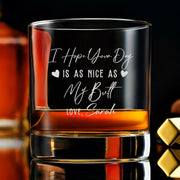 Personalized Engraved Whiskey Glass Funny Gift Whiskey Glass Gift Box Anniversary Gift for Husband or Him