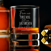 Personalized Whiskey Glass Custom Gift Box Birthday Anniversary Gift for Husband or Boyfriend