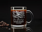 Personalized Campus Map Graduation Coffee Mug Custom University Map Graduation Gift Box Unique Gift for Him or Her