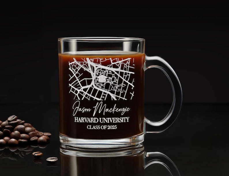 Personalized Campus Map Graduation Coffee Mug Custom University Map Graduation Gift Box Unique Gift for Him or Her