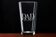 Personalized Beer Mug Custom Engraved Names Beer Glass Fathers Day Gift for Dad or Husband