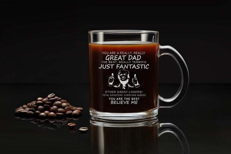 Custom Coffee Mug Funny Engraved Message Personalized Fathers Day Gift for Dad or Husband