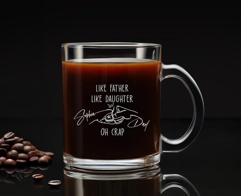 Personalized Coffee Mug Custom Fathers Day Gift Funny Engraved Message Gift for Dad or Husband