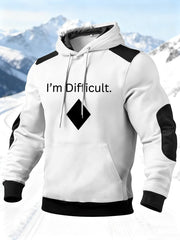 I'm Difficult Ski Hoodie Winter Sports Weekend Trip Apparel Gifts For Skiers For Men - Lilybirchmarket