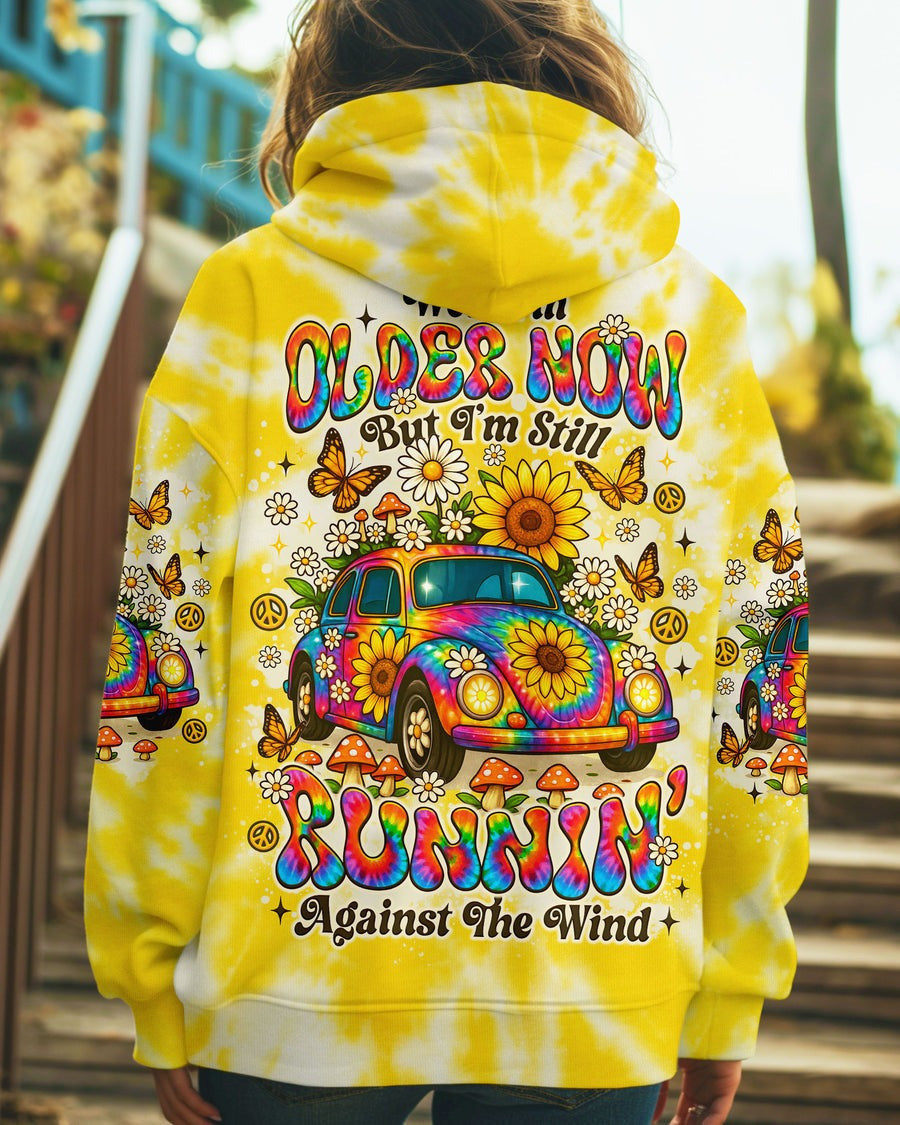 I'm Still Running Against The Wind Hoodie Hippie Tie Dye Hoodie Christmas Presents For Mom - Lilybirchmarket