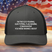 I'm The God Fearing Gun Toting Flag Waving Conservative Embroidered Hat 2nd Amendment Hat - Lilybirchmarket