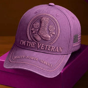 I'm The Veteran Hat Embroidered Beauty Power Service Hat Presents For Veterans - Lilybirchmarket