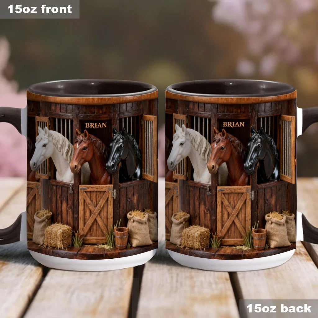 Stable - Personalized Horse Accent Mug