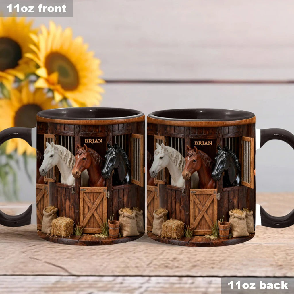 Stable - Personalized Horse Accent Mug