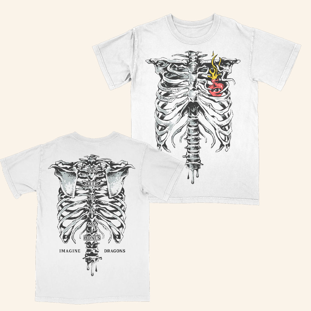 Imagine Dragons Music Merch Feel It In My Bones Skeleton T-Shirt Gifts For Fans - Lily Birch Market