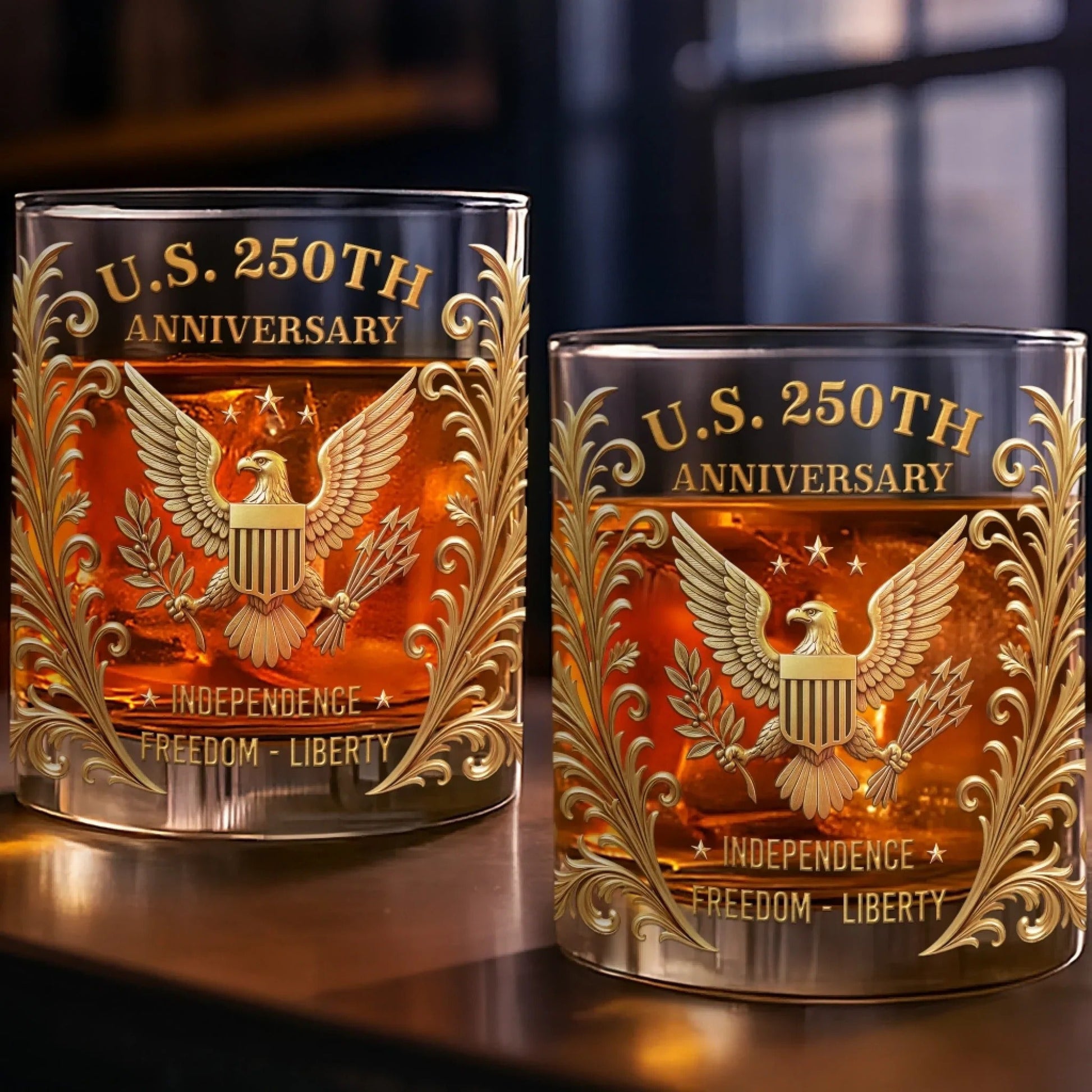 Trump 11oz Whiskey Glass - 250th Anniversary Luxury Whiskey Glass