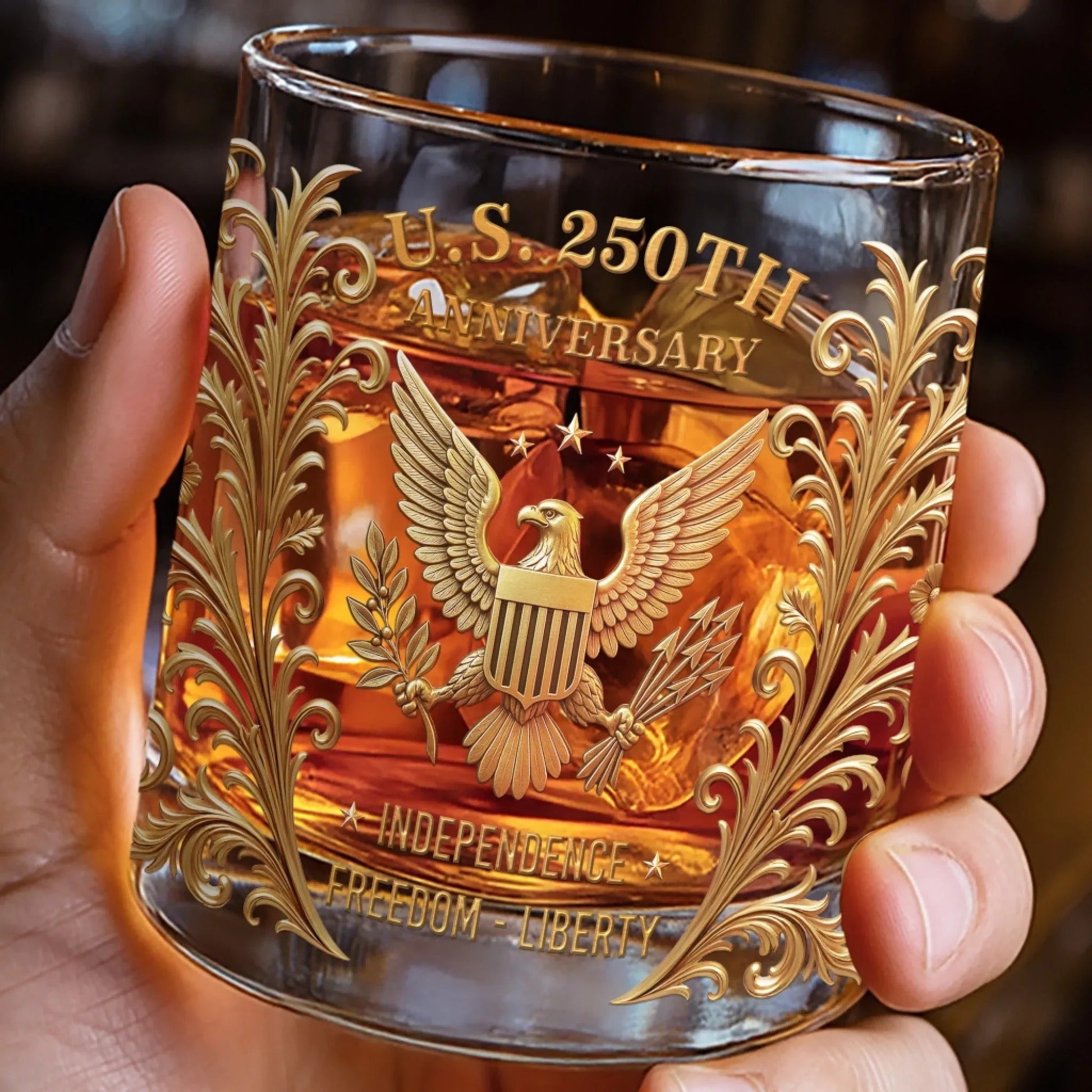 Trump 11oz Whiskey Glass - 250th Anniversary Luxury Whiskey Glass