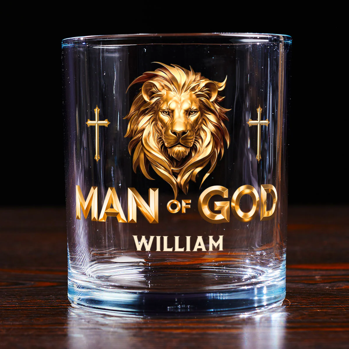Man Of God Custom Whiskey Glass, Personalized Whiskey Glasses, Gifts For Bourbon Lovers