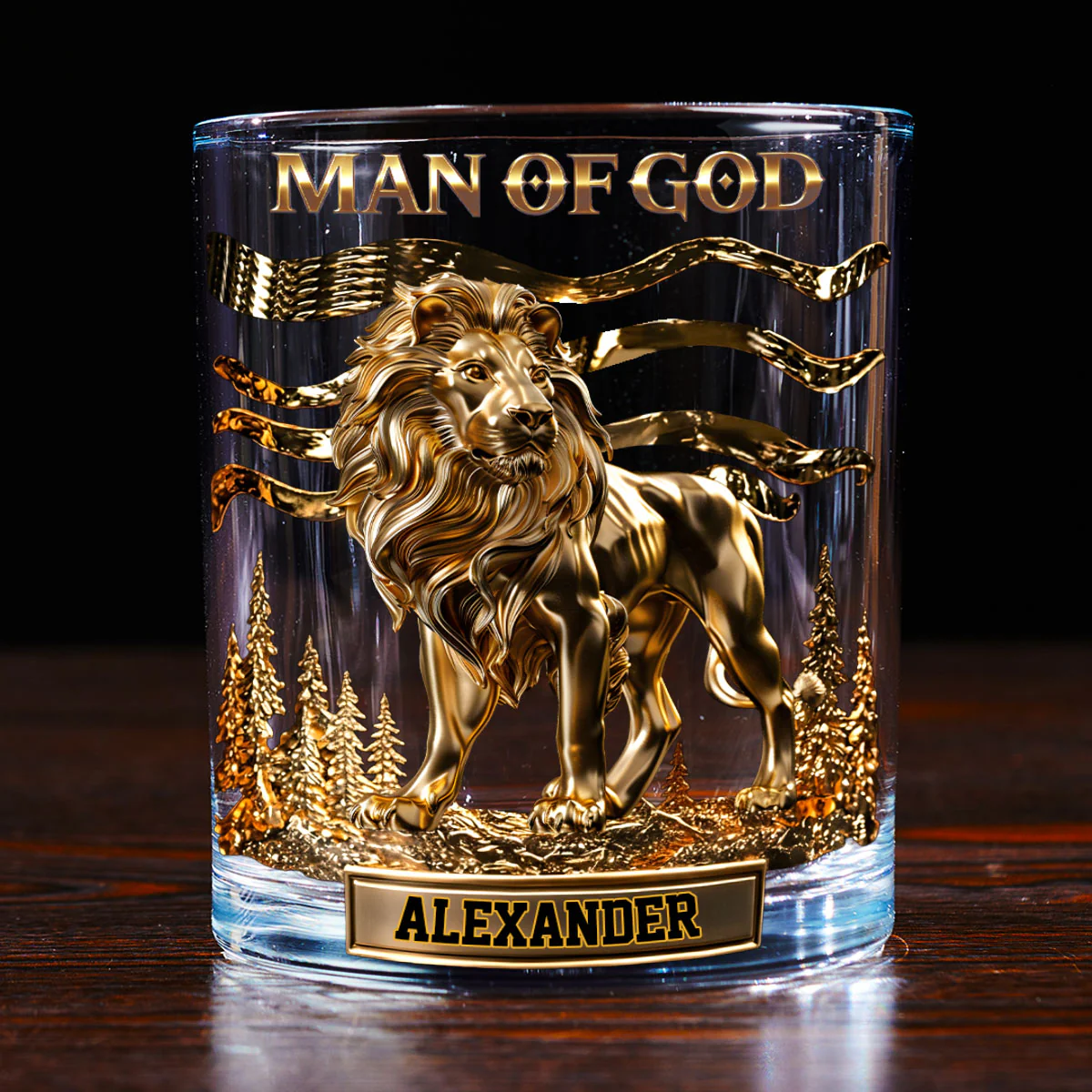 Man Of God Custom Whiskey Glass, Personalized Whiskey Glasses, Gifts For Bourbon Drinkers