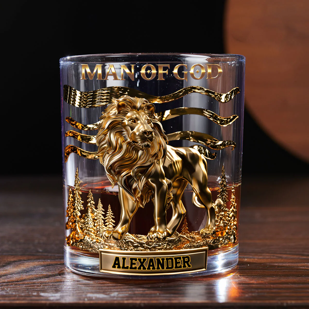 Man Of God Custom Whiskey Glass, Personalized Whiskey Glasses, Gifts For Bourbon Drinkers