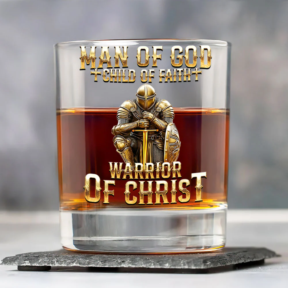 Man Of God Custom Whiskey Glass, Personalized Whiskey Glasses, Gift For Whiskey Lover