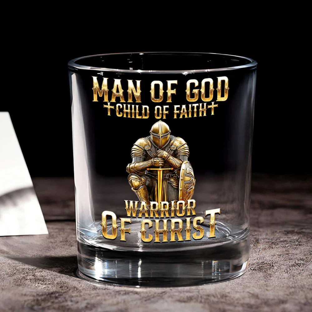 Man Of God Custom Whiskey Glass, Personalized Whiskey Glasses, Gift For Whiskey Lover
