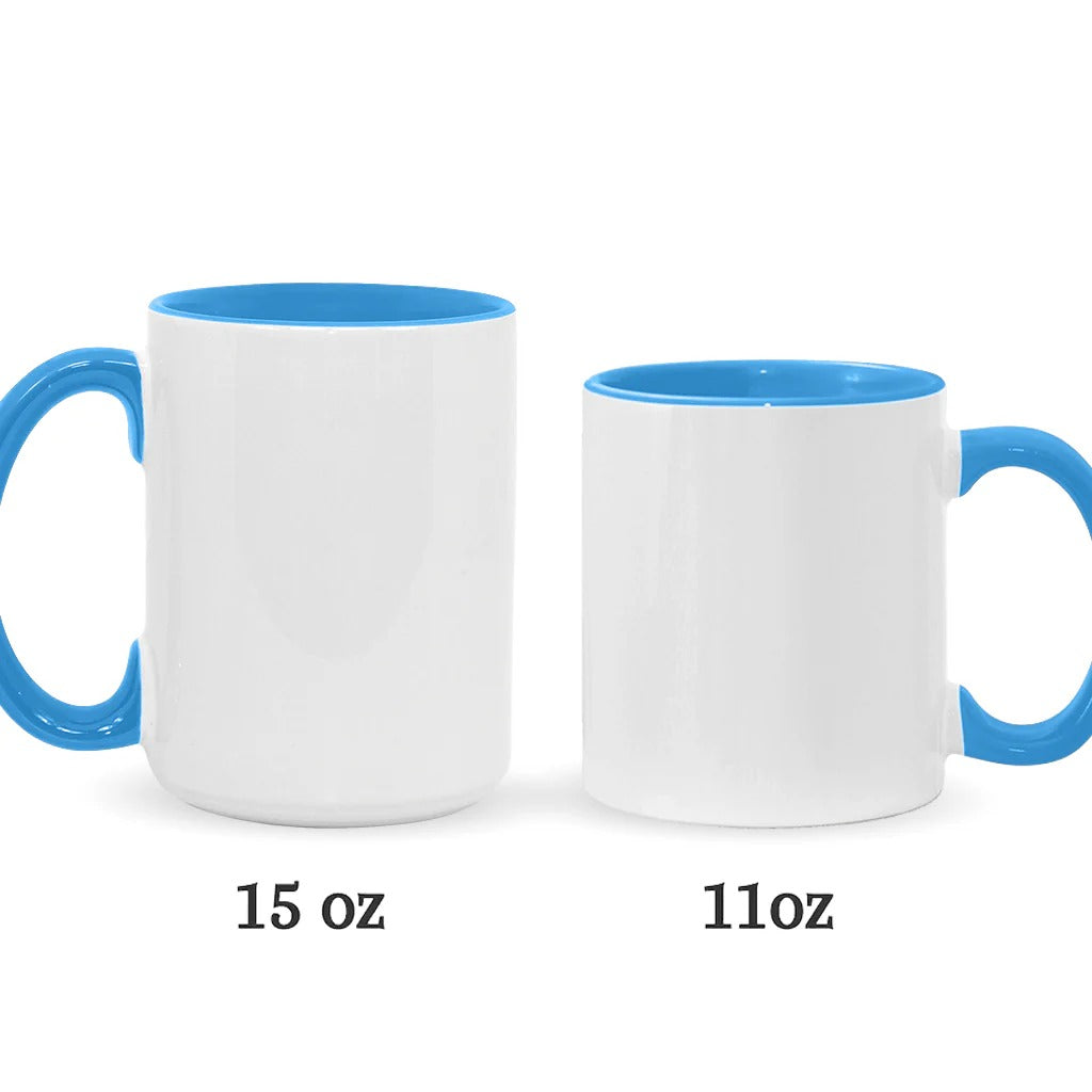 Beach Scene Turle Couple, Personalized Accent Mug