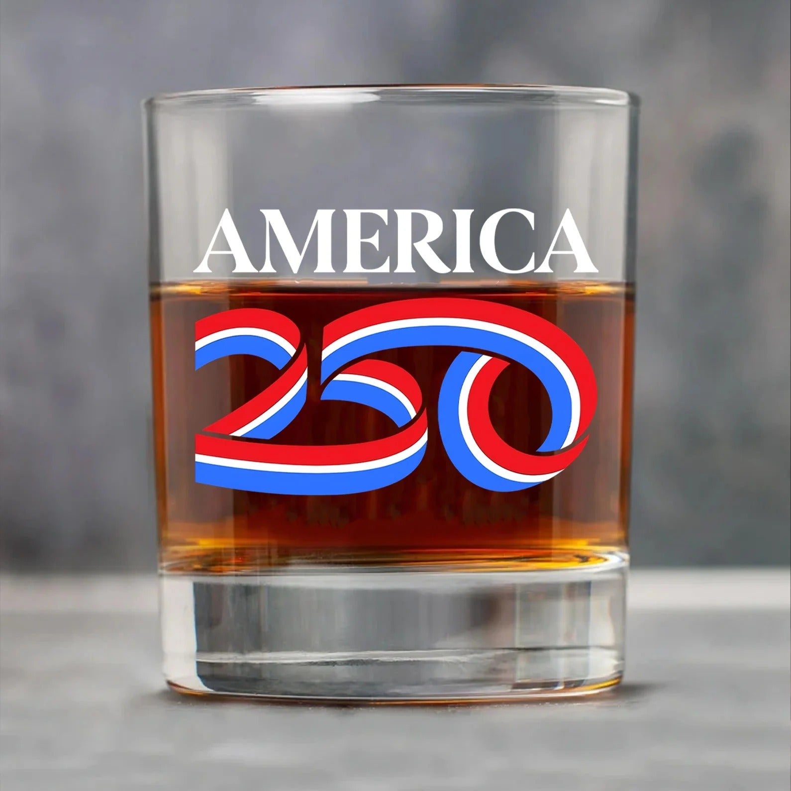 America 250 Years Whiskey Glass US Patriotic Pride Glass, Luxury Whiskey Glass, Gift For Whiskey Lover