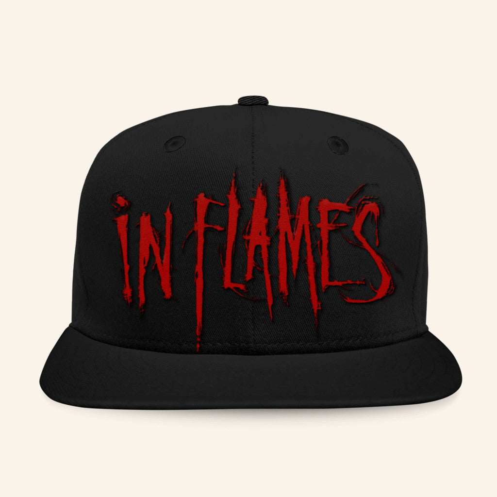 In Flames Merch Logo Snapback Hat Embroidered Gifts For Band Lovers - Lilybirchmarket
