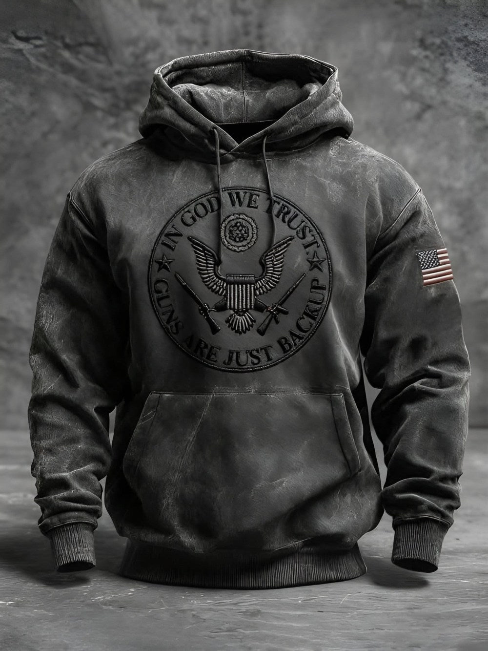 In God We Trust Hoodie Guns Are Just Backup Hoodie Christian Gifts For Men - Lilybirchmarket