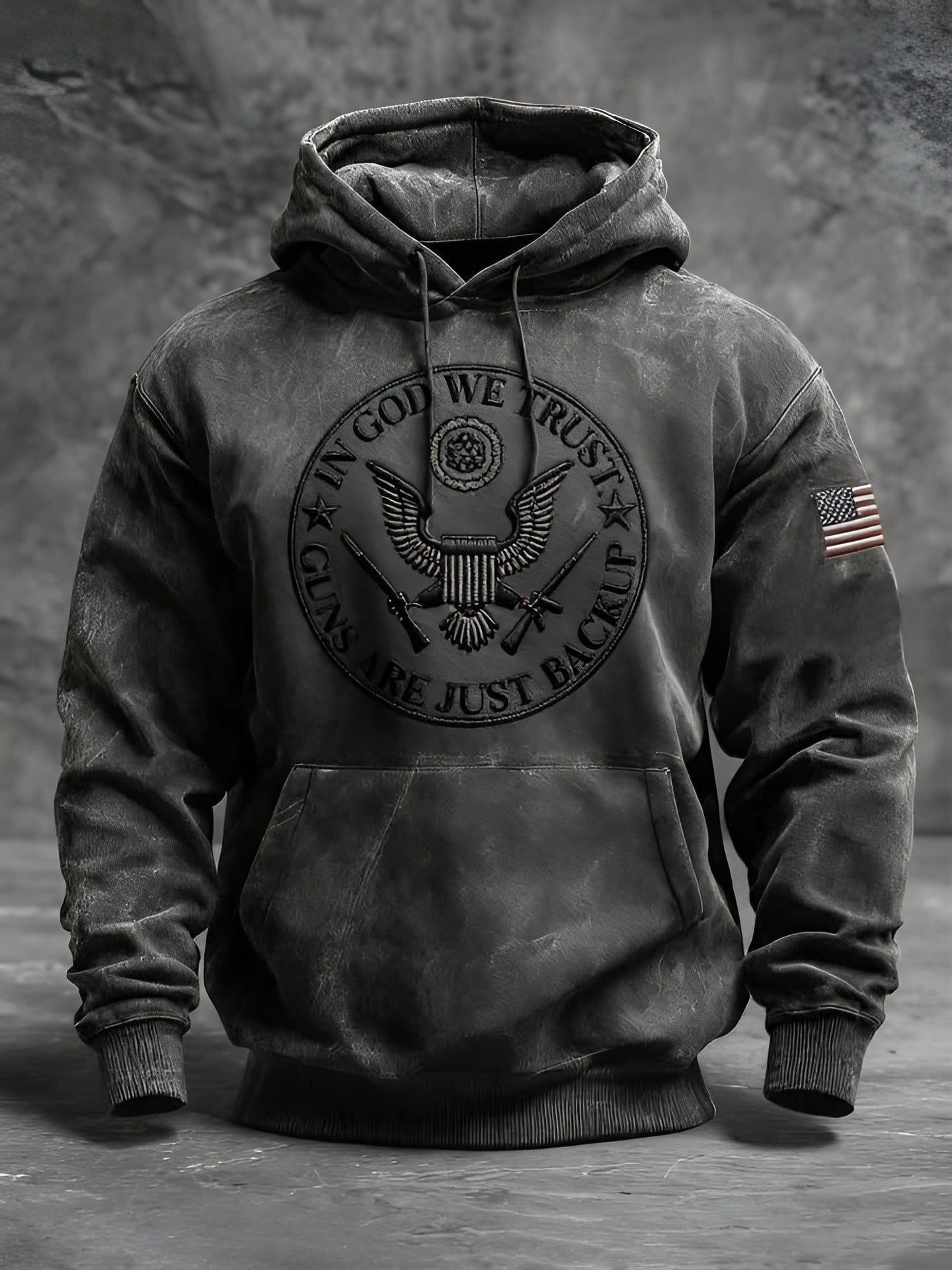 In God We Trust Hoodie Guns Are Just Backup Hoodie Christian Gifts For Men - Lilybirchmarket