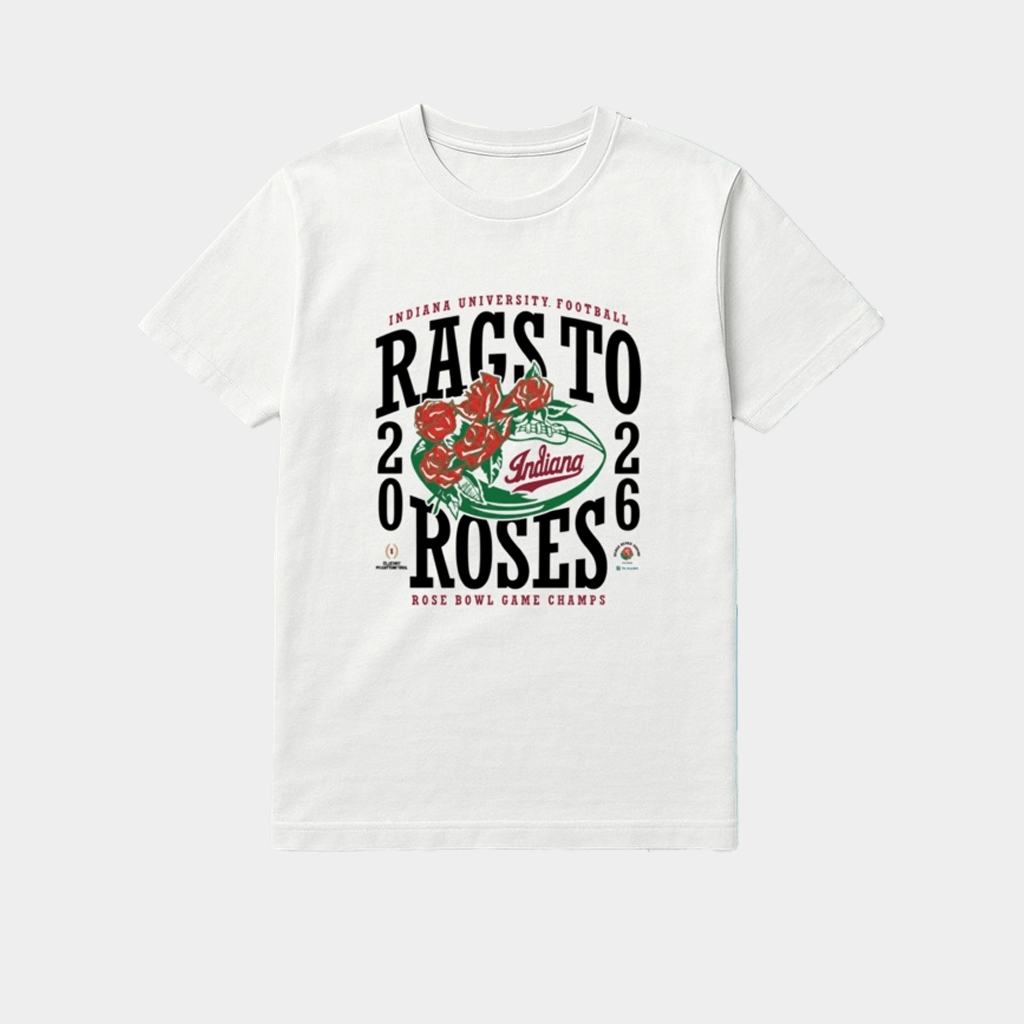 Indiana Football Rags To Roses Rose Bowl Game Champions 2026 Shirt Football Fan Gift Ideas - Lily Birch Market