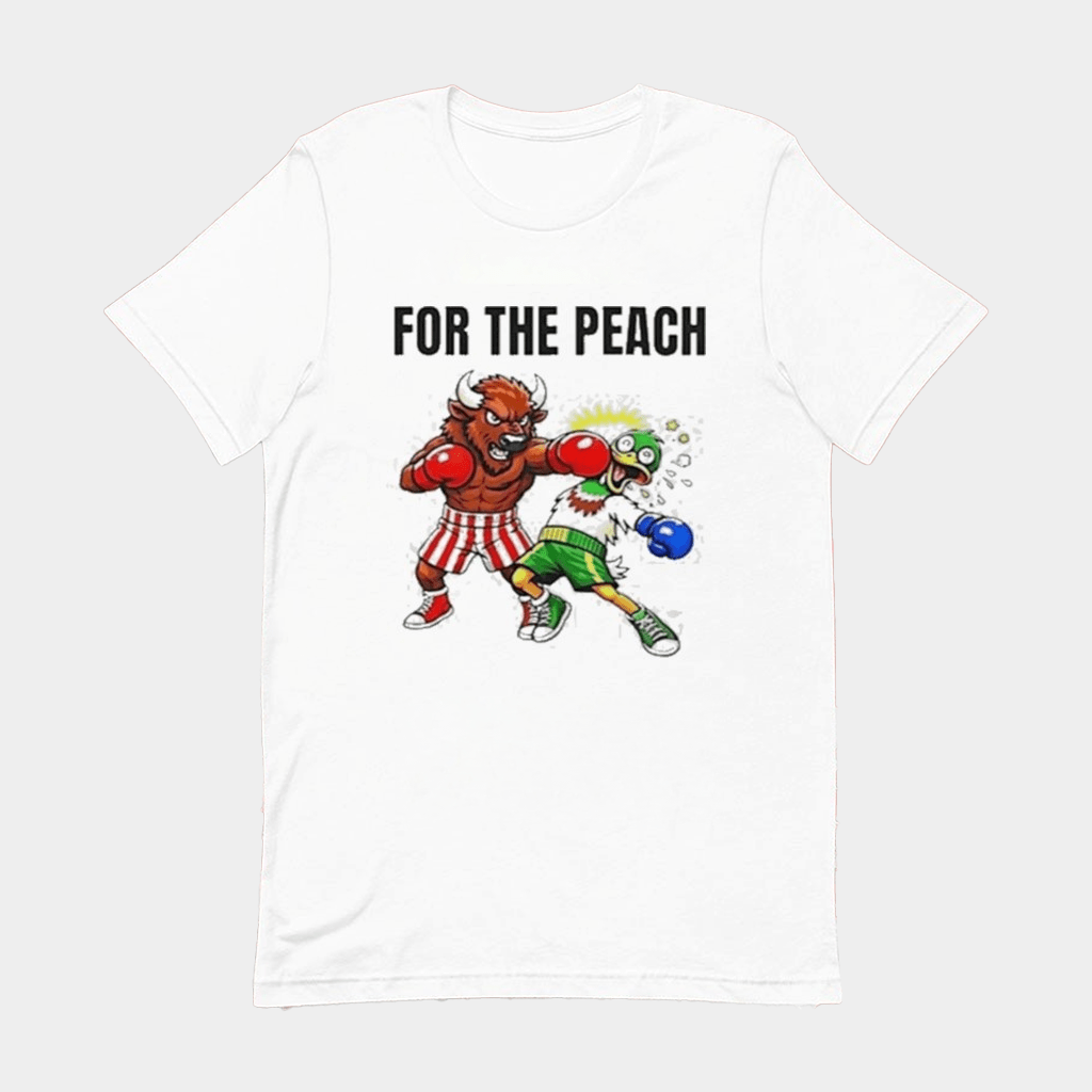 Indiana Football Vs Oregon Football Bison Knockout Duck For The Peach Mascot T-shirt Fan Merch - Lily Birch Market