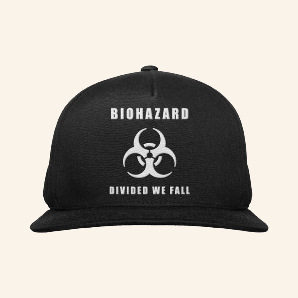 Indie Merch Biohazard Divided We Fall Snapback Hat Christmas Ideas For Husband - Lilybirchmarket