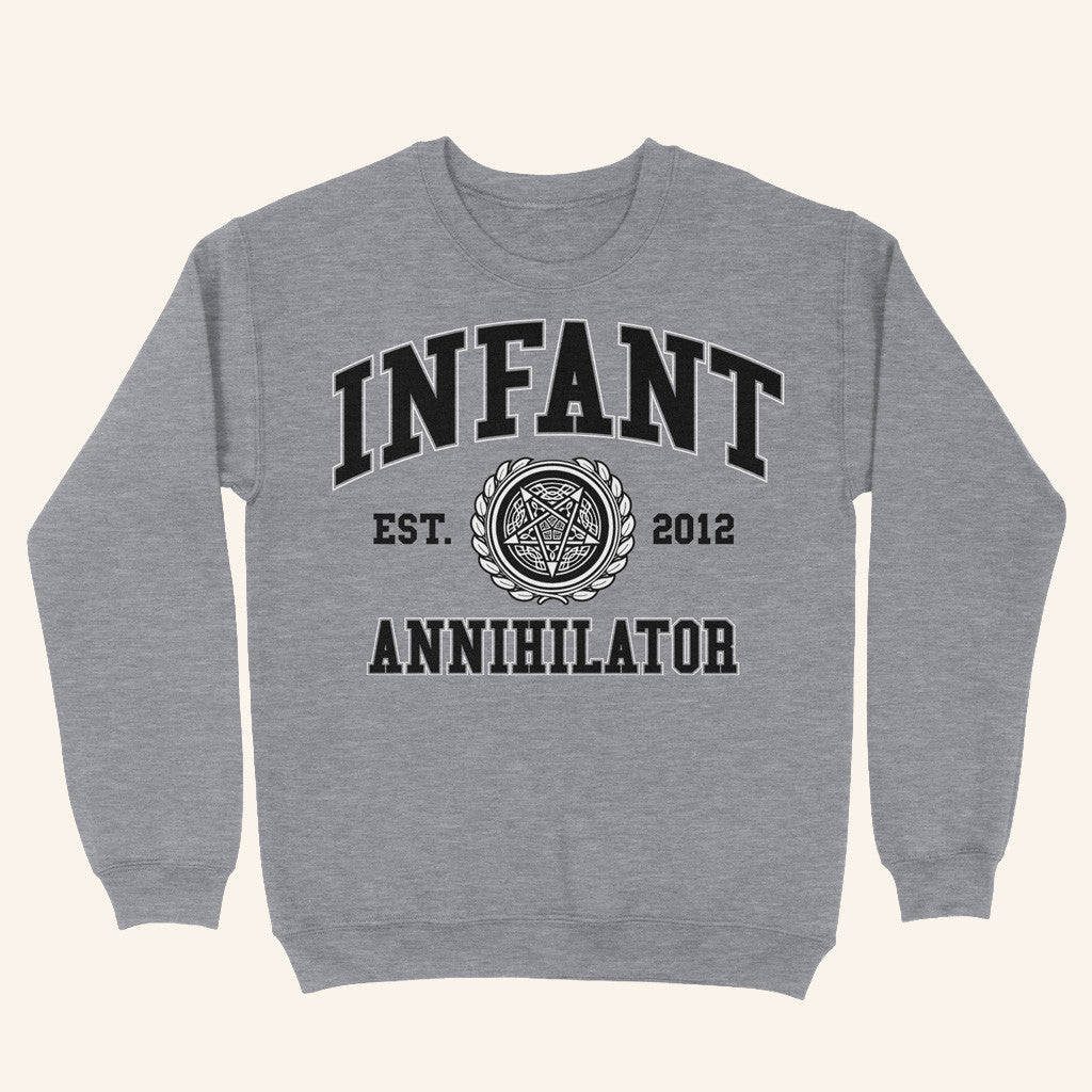 Infant Annihilator Merch Infant Annihilator Collegiate Est 2012 Sweatshirt Gifts For Band Fans - Lilybirchmarket