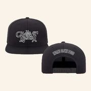 Insane Clown Posse Merch Naught Text Black Flatbill Snapback Hat Black Embroidered - Lilybirchmarket