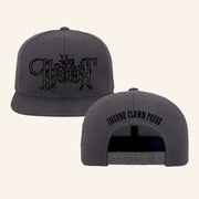 Insane Clown Posse Merch Naught Text Flatbill Snapback Hat Charcoal Embroidered - Lilybirchmarket