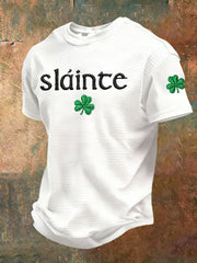  Irish Saint Patrick's Day Shamrock Waffle T-Shirt Mens St Patricks Shirt Gifts For Son - TradiViet