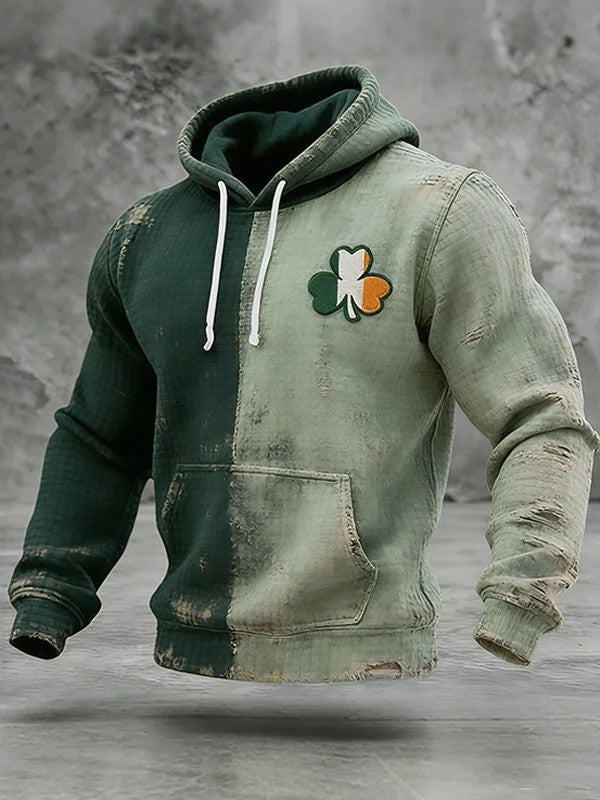 Irish Shamrock Graphic Hoodie St Patricks Day Lucky Clover Irish Pride Best Gift For Men - Lilybirchmarket