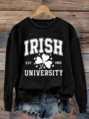  Irish University Est 1982 Sweatshirt St Patricks Shirts Best St Patrick's Gifts For Irish - TradiViet
