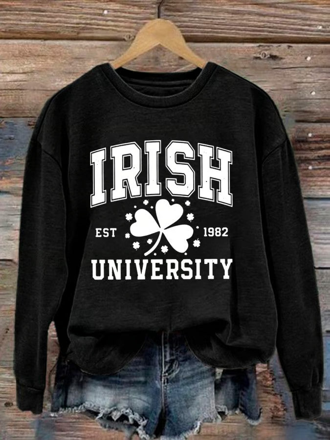  Irish University Est 1982 Sweatshirt St Patricks Shirts Best St Patrick's Gifts For Irish - TradiViet