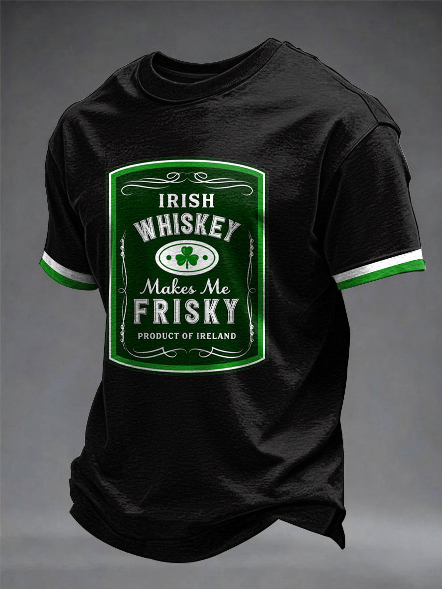  Irish Whiskey Make Me Frisky Shirt Funny St Patrick's Day T-Shirt Whiskey Lovers Gifts - TradiViet