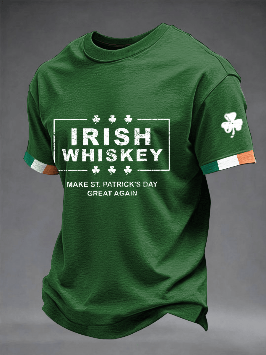  Irish Whiskey Make St Patrick's Day Great Again Shirt St Patricks Day T-Shirts Gifts For Irish - TradiViet