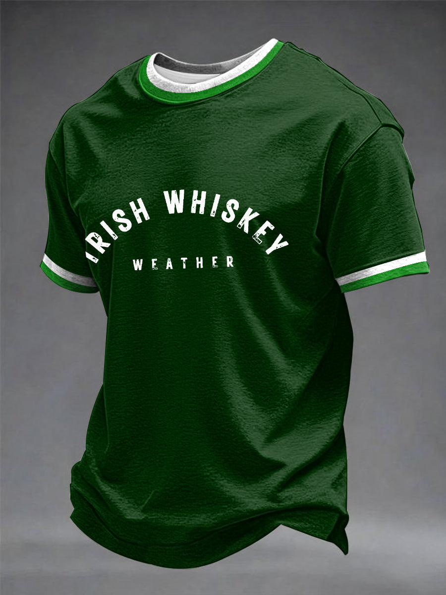  Irish Whiskey Weather Shirt Men's St Patrick's Day T-Shirt Irish Apparel Gifts For Ireland - TradiViet