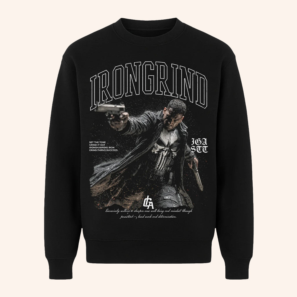 IronGrind Athletics Merch Marvel The Punisher Sweatshirt Gifts For Film Lovers - Lilybirchmarket