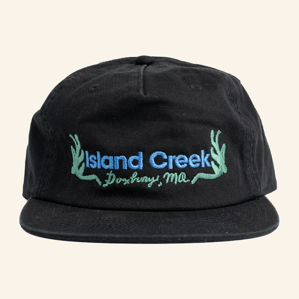 Island Creek Oysters Merch Island Creek Black 1990 Seaweed Snapback Hat Embroidered - Lilybirchmarket