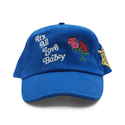 It's All Love Baby Dad Hat Blue Unique Father's Day Gifts - Lilybirchmarket