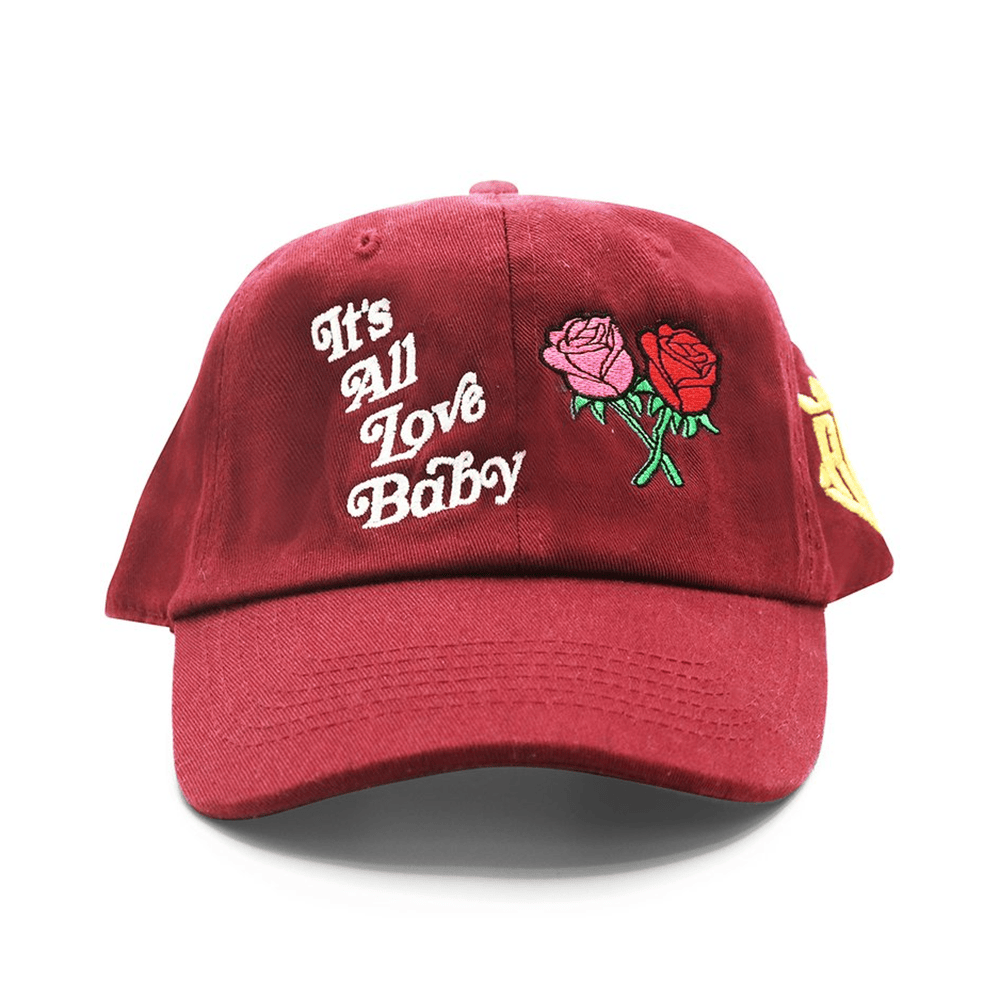 It's All Love Baby Dad Hat Red Fathers Day Gift From Daughter - Lilybirchmarket