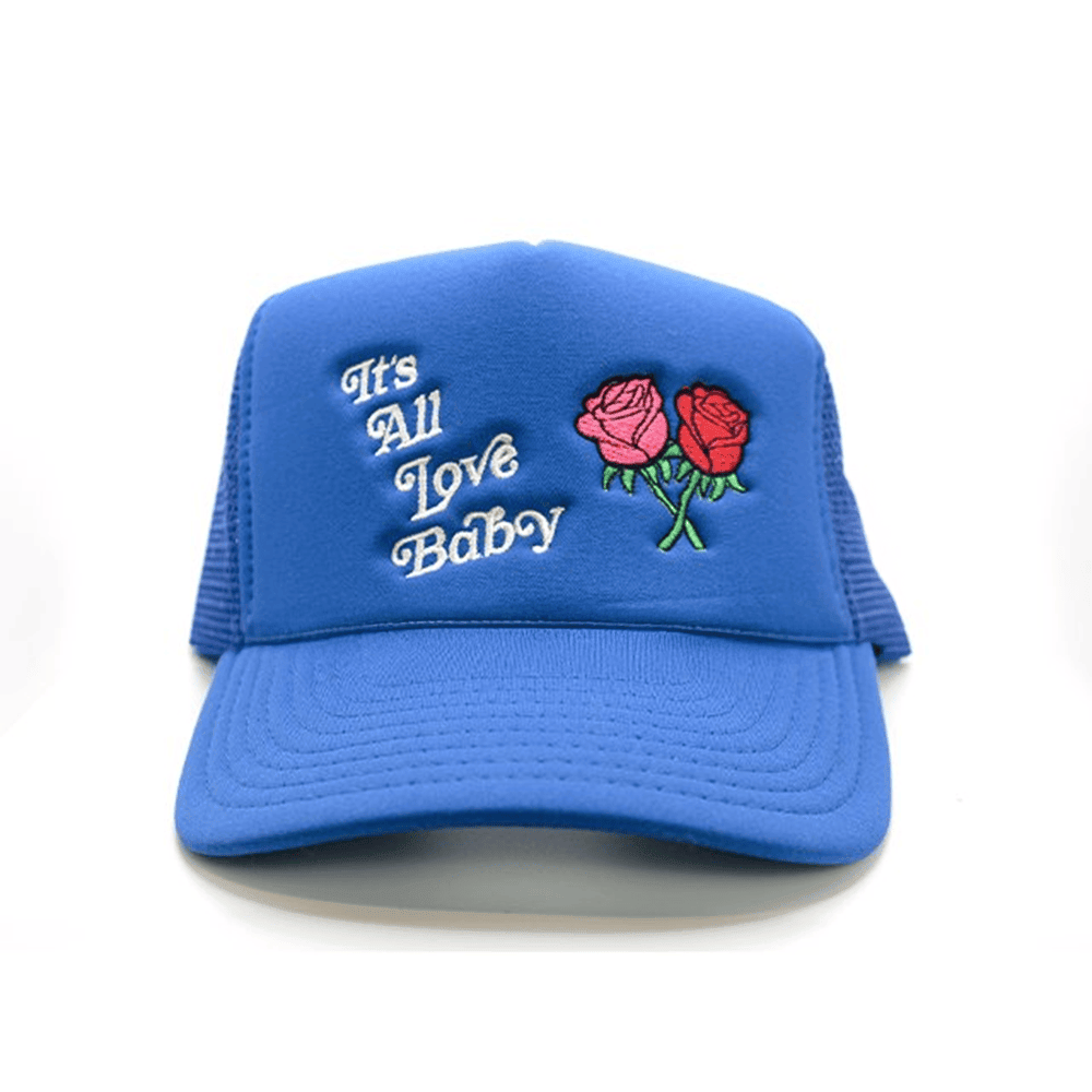 It's All Love Baby Trucker Hat Blue Father's Day Present Ideas - Lilybirchmarket